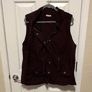 Maurices Dark Vest with Hood